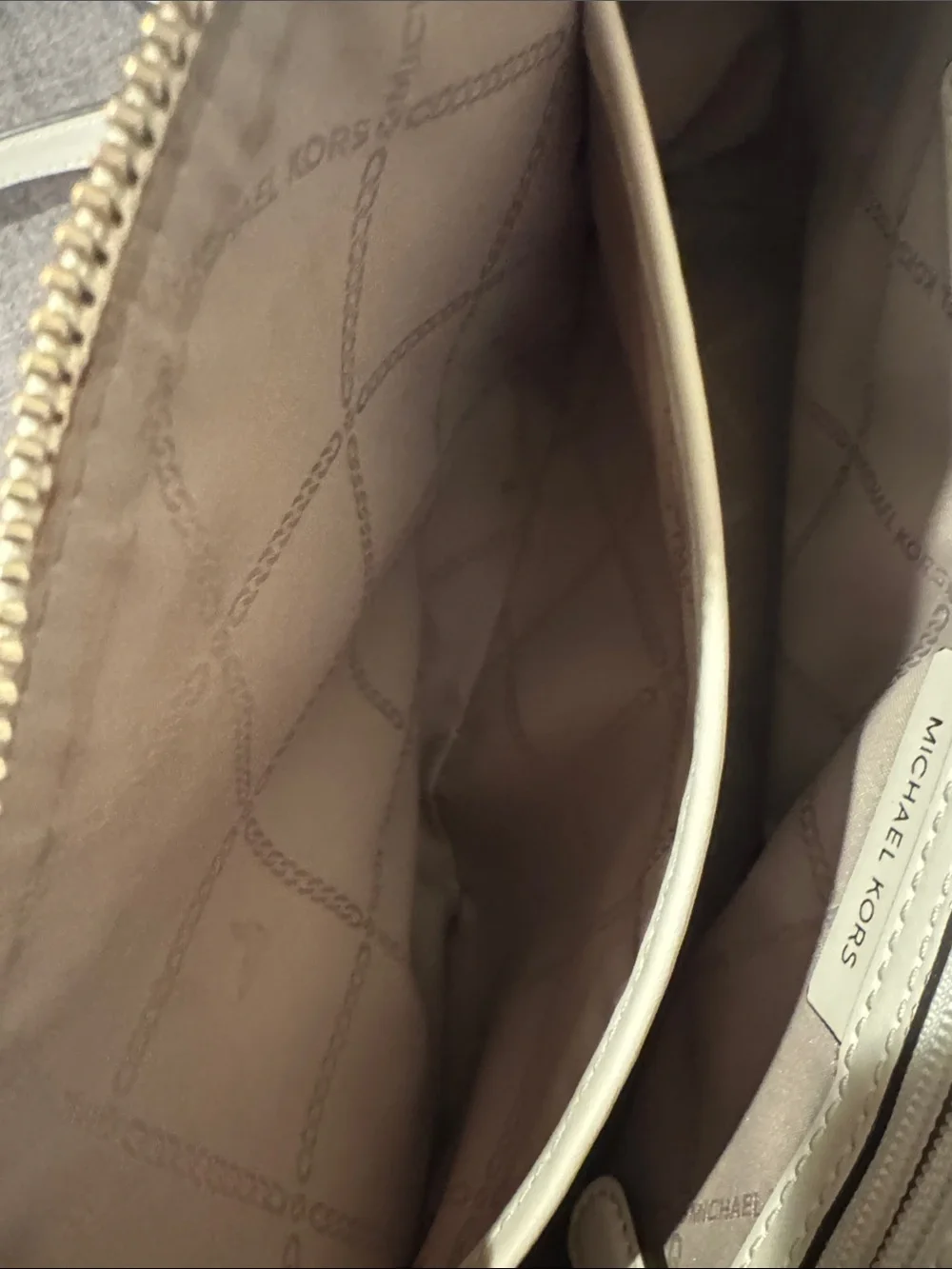 Michael Kors Pebbled Leather Crossbody Satchel in White
